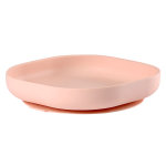 Béaba repas assiette ventouse en silicone rose Béaba repas assiette ventouse en silicone rose
