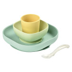 Béaba repas coffret silicone jaune 4 pièces Béaba repas coffret silicone jaune 4 pièces