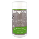 Beaphar lingettes nettoyantes yeux oreilles pattes et pelage 100 units