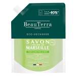 Beauterra savon liquide de marseille parfum menthe - citron eco - recharge 900ml