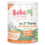 Bb m ma 1re pure riz lentille carotte + 8m bio 400g