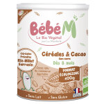 Bébé m céréales & cacao + 8m bio 400g Bébé m céréales & cacao + 8m bio 400g