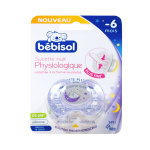Bbisol sucette nuit physiologique silicone violette chat - 6m