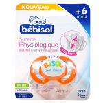 Bebisol sucette physiologique silicone verte joues  croquer  + 6m