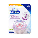 Bbisol sucette rversible 'la vie est chouette' rose - 6m