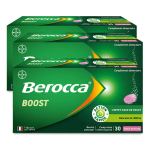 Berocca boost magn�sium vitamines caf�ine et guarana 30 comprim�s effervescents - lot de 3