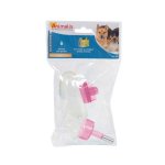 Biberon clipsable pour boite de transport chien pliable rose