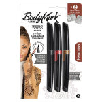 Bic bodymark henn vibes stylo de tatouage temporaire 3 units + 2 pochoirs offerts
