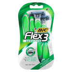 Bic flex 3 sensitive rasoirs jetables 3 lames mobiles 4 units