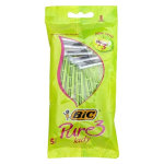 Bic pure 3 lady green rasoirs jetables 3 lames 5 unités Bic pure 3 lady green rasoirs jetables 3 lames 5 unités