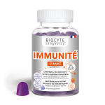 Biocyte immunit� gummies syst�me immunitaire vitamine d, c, zinc 60 gummies