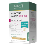 Biocyte pack kratine forte 500mg anti chute rsistance du cheveu 120 glules