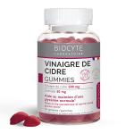 Biocyte gummies vinaigre de cidre de pomme digestion, taux de sucre 60 gummies
