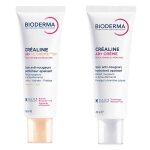 Bioderma crealine ar + duo peau sensible et r�active cr�me visage 40ml + cc cr�me 40ml