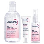 Bioderma crealine ar + routine gel�e micellaire 250ml + spray sos 70ml + cr�me visage 40ml