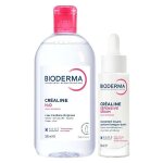 Bioderma cr�aline duo peau sensible h2o eau micellaire 500ml + s�rum visage 30ml