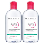 Bioderma créaline h2o ts eau micellaire peaux sensibles très sèches - lot de 2 x 500ml Bioderma créaline h2o ts eau micellaire peaux sensibles très sèches - lot de 2 x 500ml