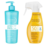Bioderma duo photoderm spray crme solaire spf50 + peau sensible 300ml + gel crme aprs soleil 500ml ...