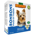 Biofood chien bonbons puces et tiques peau et pelage 80 pices