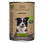 Bf petfood - biofood menu bio � base de 50% de viande de dinde bio pour chien. bo�te de 400g.