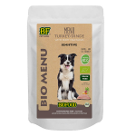 Bf petfood - biofood menu bio � base de 50% de viande de dinde bio pour chien. sachet de 150g