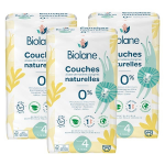 Biolane lot de 3 paquets de couches cologiques taille 4 x44
