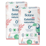 Biolane - couches culottes naturelles taille 4 - 12h - zro fuite - lot de 2x 42 units