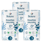 Biolane - couches naturelles taille 5 - 12h - zro fuite - 40 units lot de 3