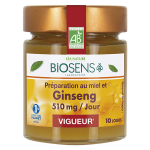 Biosens miels préparation miel et ginseng vigueur bio 170g Biosens miels préparation miel et ginseng vigueur bio 170g