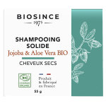 Biosince 1975 shampooing solide cheveux secs jojoba & alo vera bio 55g