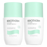 Biotherm déo pure natural protect déodorant soin 24h bio roll - on lot de 2 x 75ml Biotherm déo pure natural protect déodorant soin 24h bio roll - on lot de 2 x 75ml
