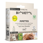 Biovetol - antiparasitaire - pipettes chat / chaton bio - 1ml (x3 + 1)