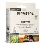 Biovetol - antiparasitaire - pipettes grand chien bio - 5ml (x6)