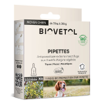 Biovetol - antiparasitaire - pipettes moyen chien bio - 3ml (x6)