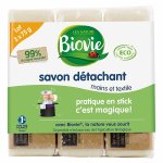 Biovie dtachant savon mains et textile huile d'olive lot de 3 x 75g
