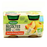 Blédina les récoltes bio pot compote pommes nectarines bananes + 6m 2 x 130g Blédina les récoltes bio pot compote pommes nectarines bananes + 6m 2 x 130g