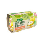 Blédina les récoltes bio pot compote pommes poires + 4m 2 x 130g Blédina les récoltes bio pot compote pommes poires + 4m 2 x 130g