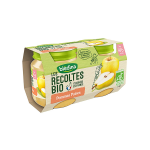 Blédina les récoltes bio pot compote pommes poires + 4m 2 x 130g Blédina les récoltes bio pot compote pommes poires + 4m 2 x 130g