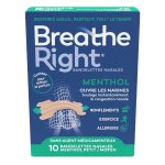 Breathe right bandelettes nasales menthol moyen nez congestionn� 10 unit�s