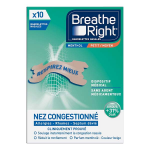 Breathe right bandelettes nasales menthol moyen nez congestionn 10 units