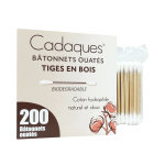 Cadaques bâtonnets ouatés tiges en bois 200 unités Cadaques bâtonnets ouatés tiges en bois 200 unités