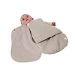 Candide douillette cache c?ur ouatine taupe 55cm