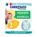 Carryboo nature couches naturelles et chou taille 1 (2 - 5kg)