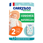 Carryboo nature couches naturelles et chou taille 2 (3 - 6kg), x50