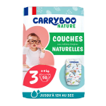 Carryboo nature couches naturelles et chou taille 3 (4 - 9kg), x50