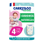Carryboo nature couches naturelles et chou taille 4 (7 - 18kg), x 44