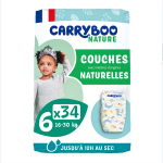 Carryboo nature couches naturelles et chou taille 6 (16 - 30kg), x34