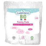 Carryboo soins family pads recharge coton ultra doux bio 180 units
