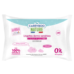 Carryboo soins lingette dermo - sensitive coton bio 58 unit�s