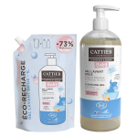 Cattier bb gel lavant doux bio 500ml + la recharge bio 1l